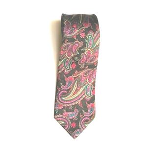 Norton Ditto necktie,  Houston, paisley print men's tie. Foulard RN 35408